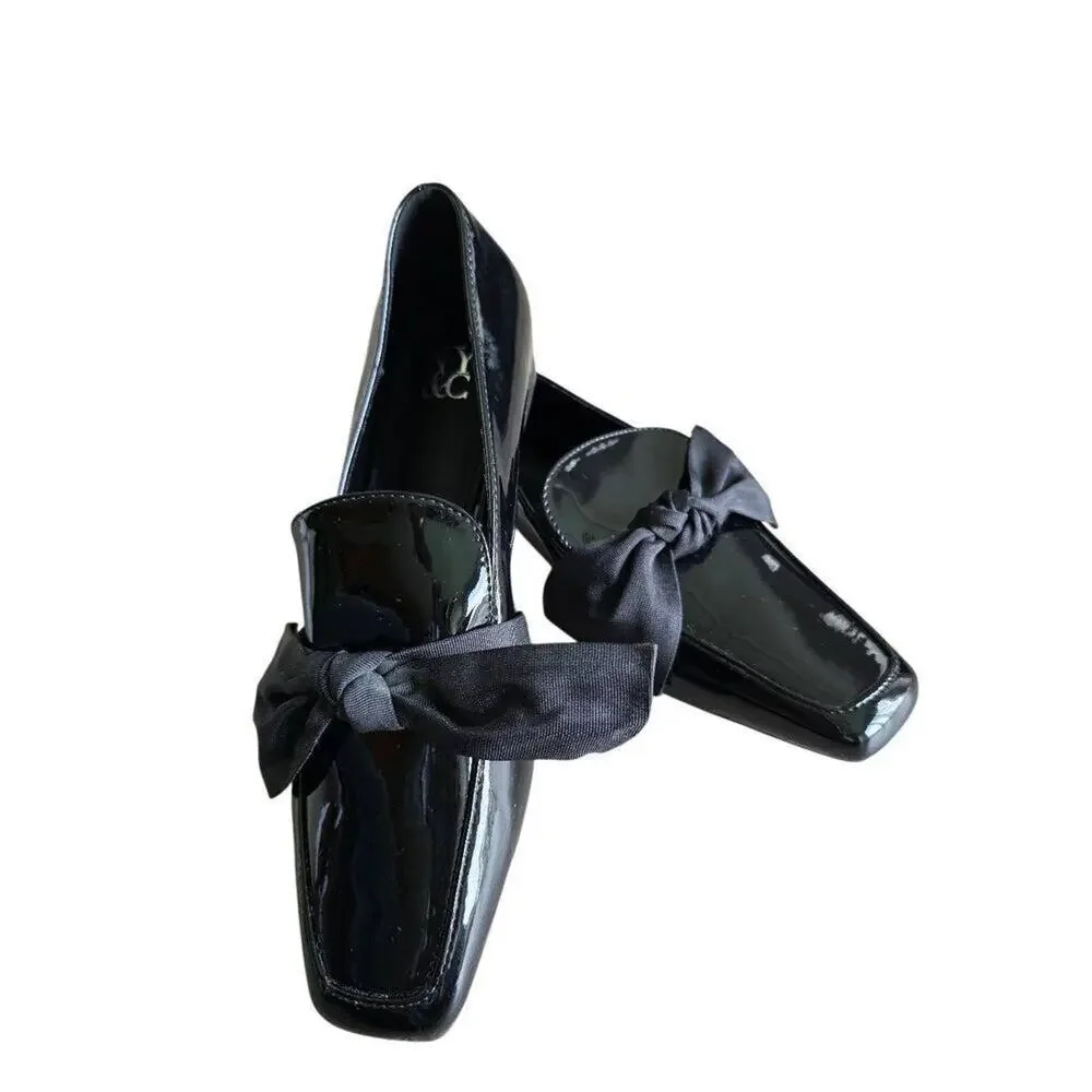 New York Company Loafer Size‎ 8 Black Faux Patent Leather NEW